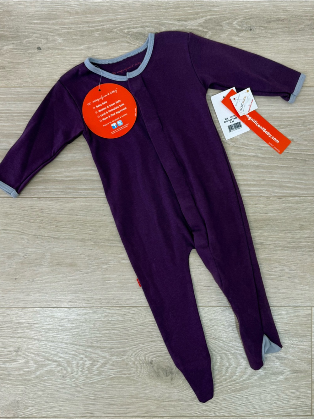 NEW Magnificent Baby Magnetic Purple Footie